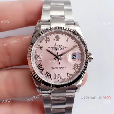 (EW)Rolex Datejust SS Pink Dial Swiss 3235 Watch - AAA Replica Watches China Dealer